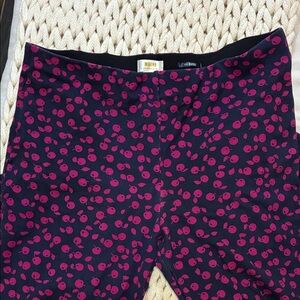 Anthropologie Black and Pink Leggings